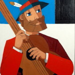 15-Musico 1 olio su tela 60x80